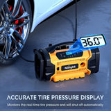 Tire Inflator Air Compressor AC/DC Dual Power 160PSI Rechargeable Battery