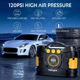 Tire Inflator Air Compressor AC/DC Dual Power 120PSI Digital Display