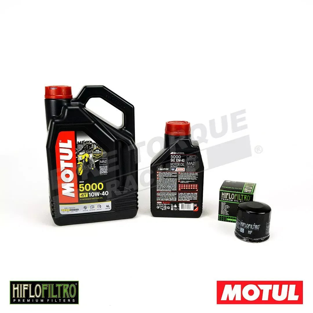 Motul 5000 4T 10W40 Motorcycle Engine Oil 10W-40 5 Litres 5L + Free Oil Filter